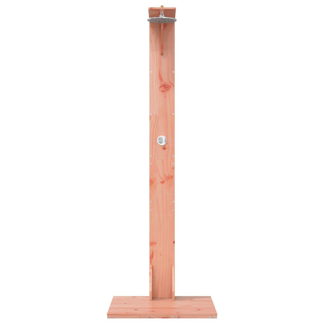 Udendørs bruser 214,5 cm Massiv Douglas træ og rustfrit stål