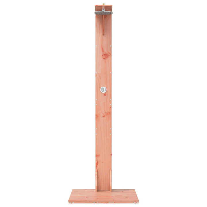 Udendørs bruser 214,5 cm Massiv Douglas træ og rustfrit stål