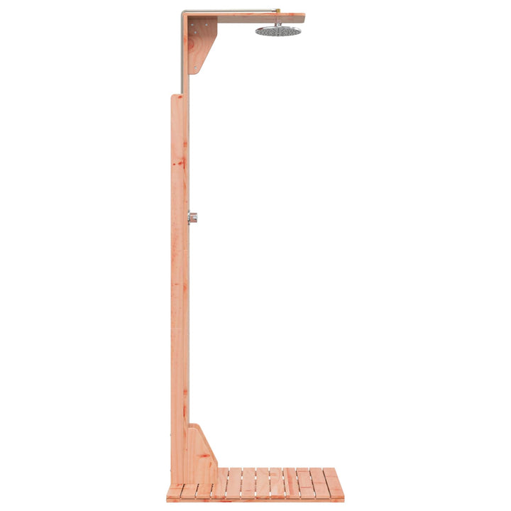 Udendørs bruser 214,5 cm Massiv Douglas træ og rustfrit stål