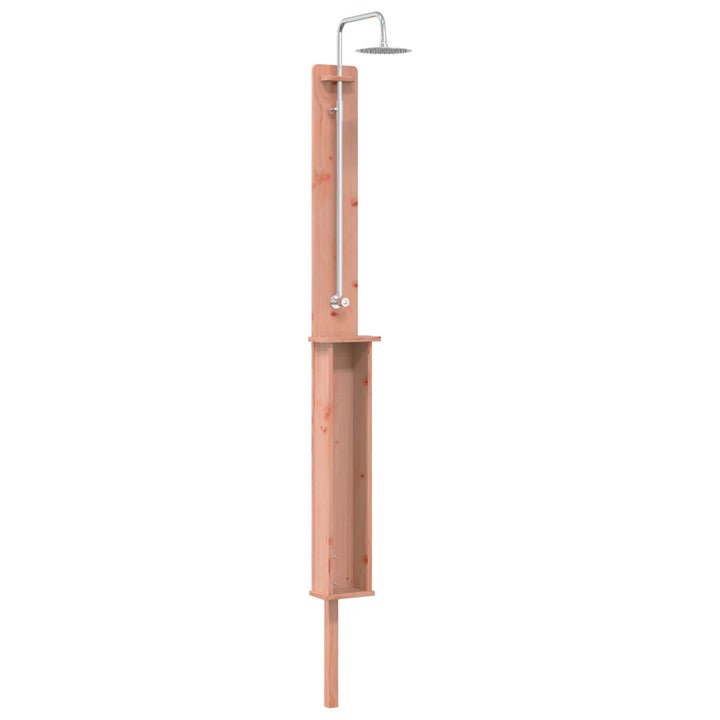 Udendørs bruser 246 cm Massiv Douglas træ og rustfrit stål