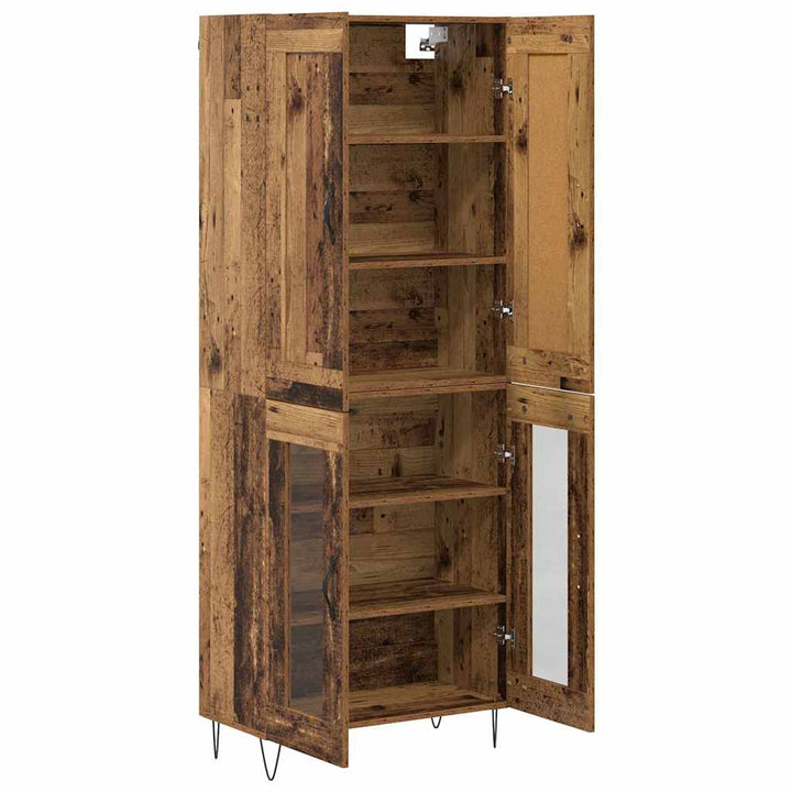 Highboard Gammelt træ 69,5 x 34 x 180 cm Konstrueret træ