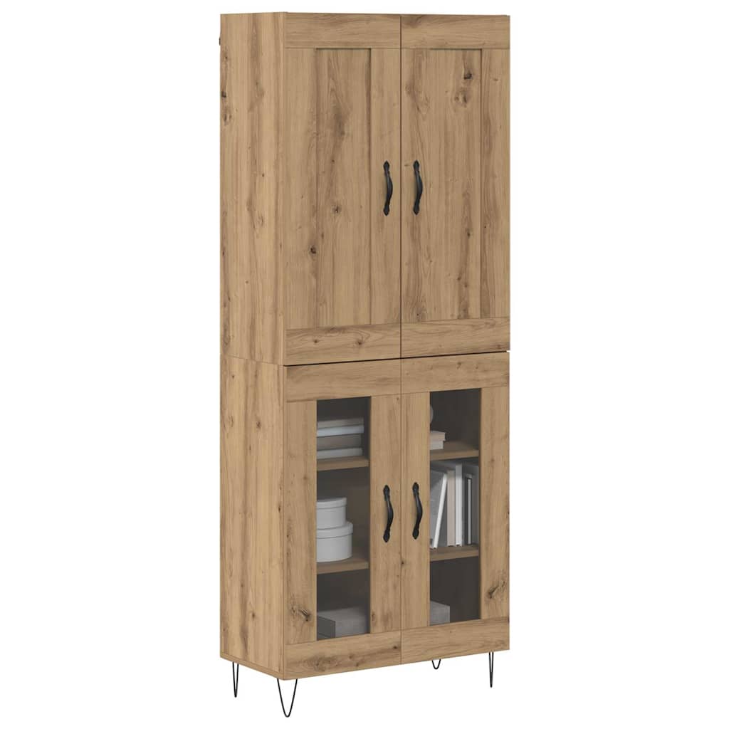 Highboard Artisan Egetræ 69,5 x 34 x 180 cm Konstrueret træ