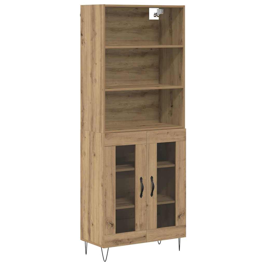 Highboard 2 pcs Artisan Egetræ Konstrueret træ