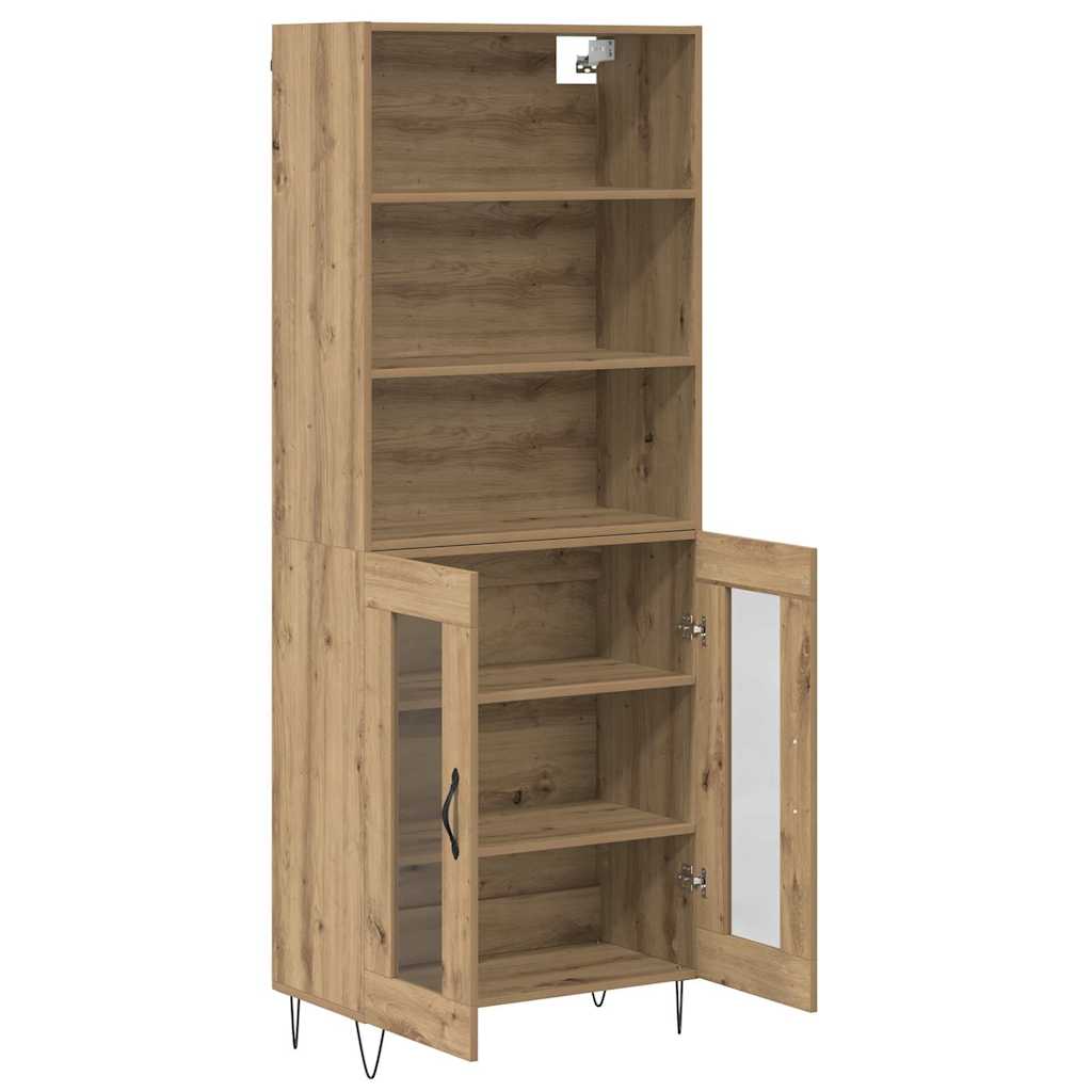 Highboard 2 pcs Artisan Egetræ Konstrueret træ
