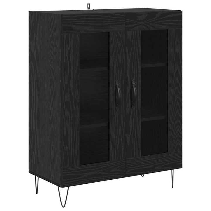 Highboard 2 pcs Sort eg Konstrueret træ