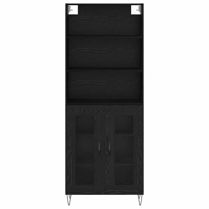 Highboard 2 pcs Sort eg Konstrueret træ