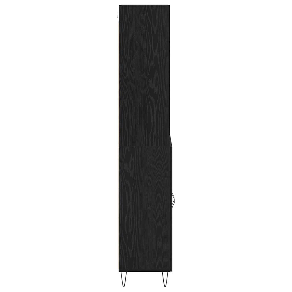 Highboard 2 pcs Sort eg Konstrueret træ