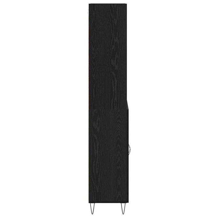 Highboard 2 pcs Sort eg Konstrueret træ