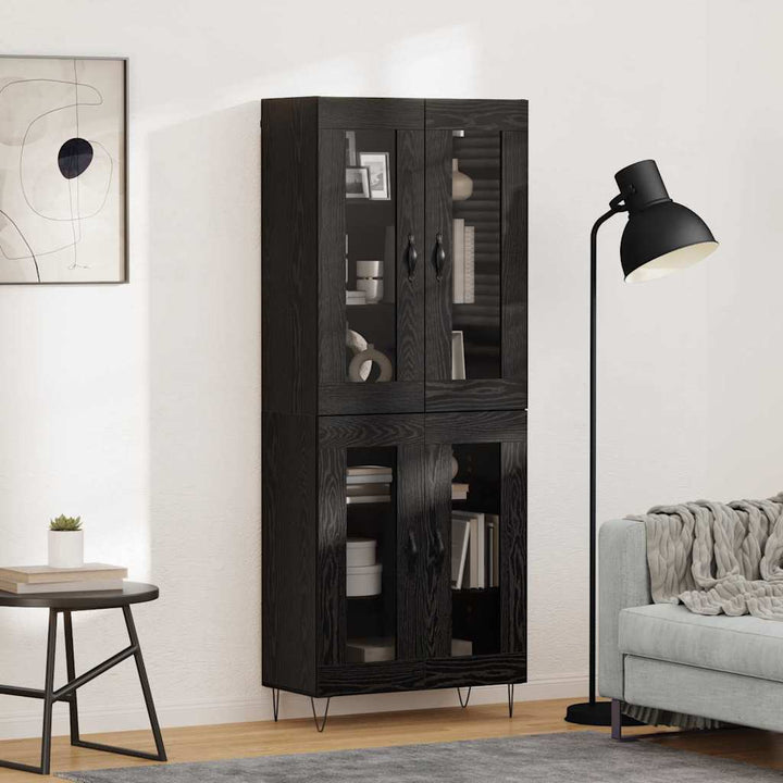 Highboard Sort eg 69,5 x 34 x 90 cm Konstrueret træ