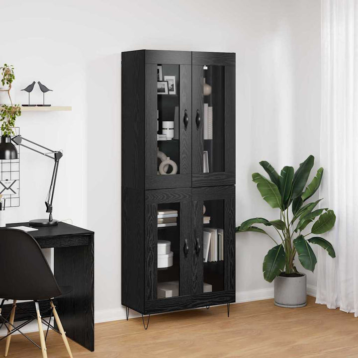 Highboard Sort eg 69,5 x 34 x 90 cm Konstrueret træ