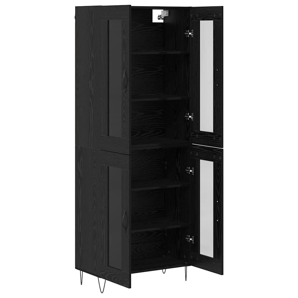 Highboard Sort eg 69,5 x 34 x 180 cm Konstrueret træ