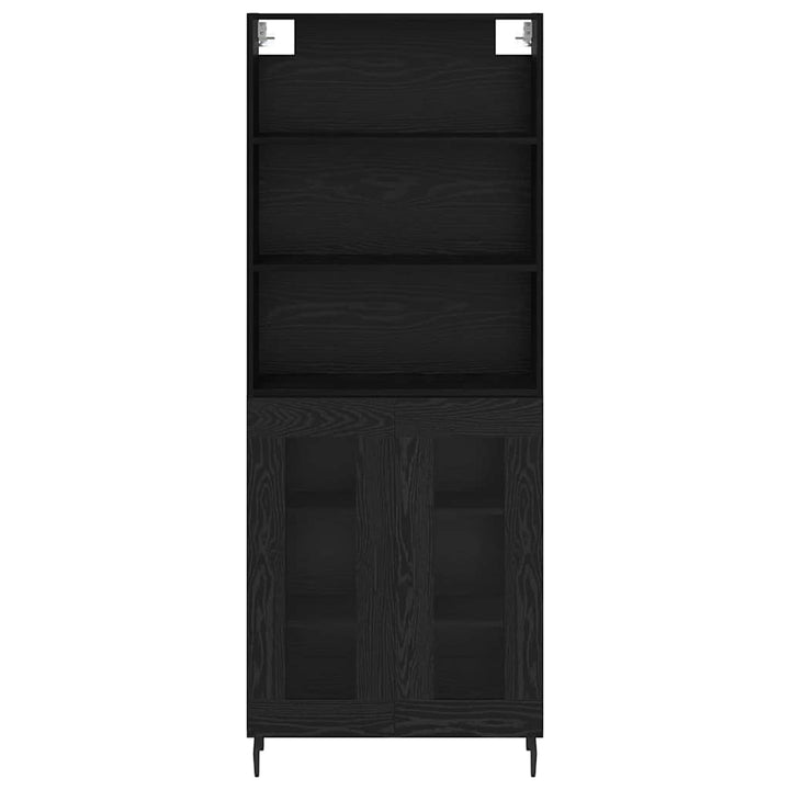 Highboard 2 stk. Sort eg 69,5 x 32,5 x 180 cm Konstrueret træ