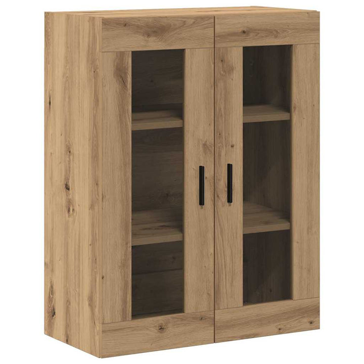 Highboard 2 pcs Artisan Egetræ Ingeniørtræ og glas