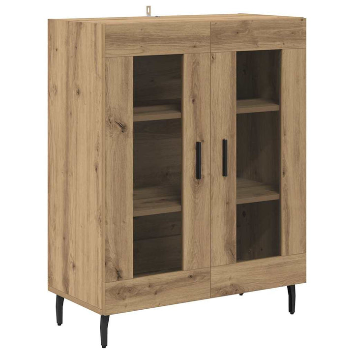 Highboard 2 pcs Artisan Egetræ Ingeniørtræ og glas