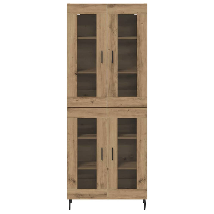 Highboard 2 pcs Artisan Egetræ Ingeniørtræ og glas
