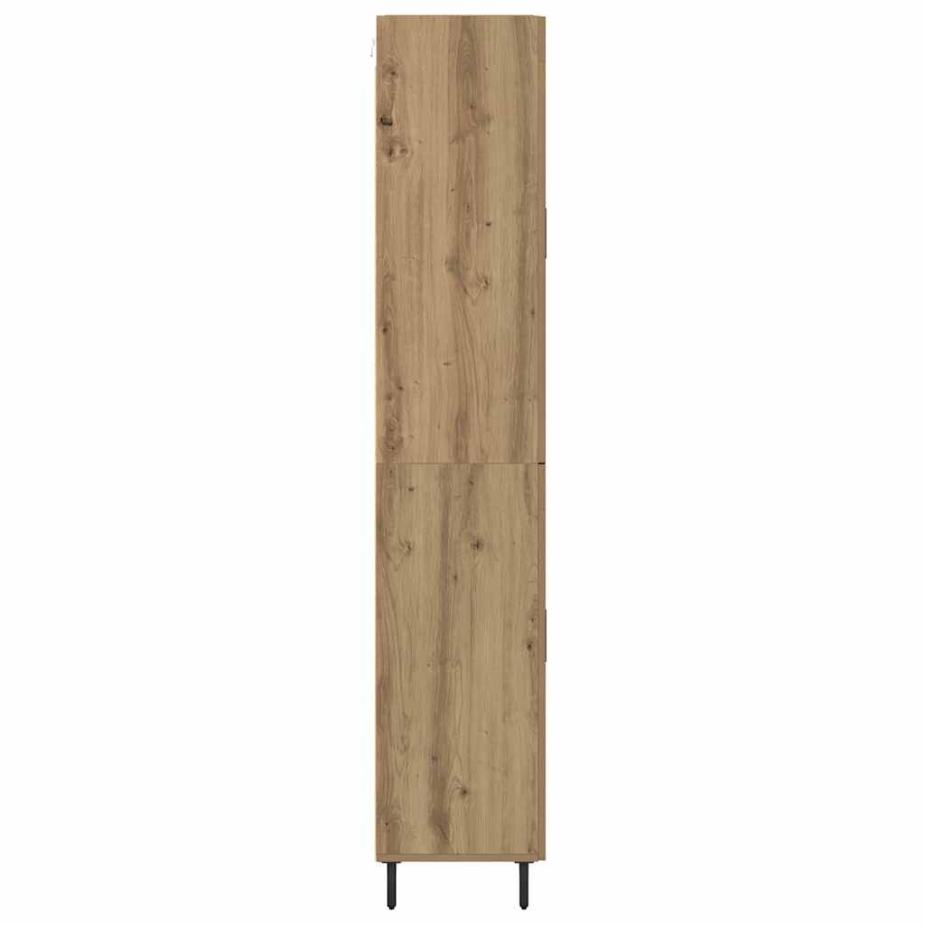 Highboard 2 pcs Artisan Egetræ Ingeniørtræ og glas