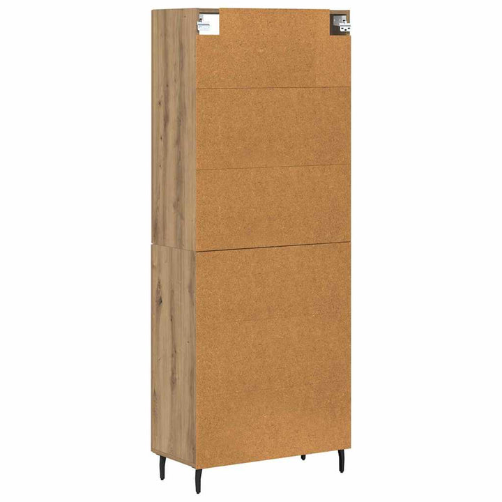 Highboard 2 pcs Gammelt træ 69,5 x 34 x 180 cm Konstrueret træ