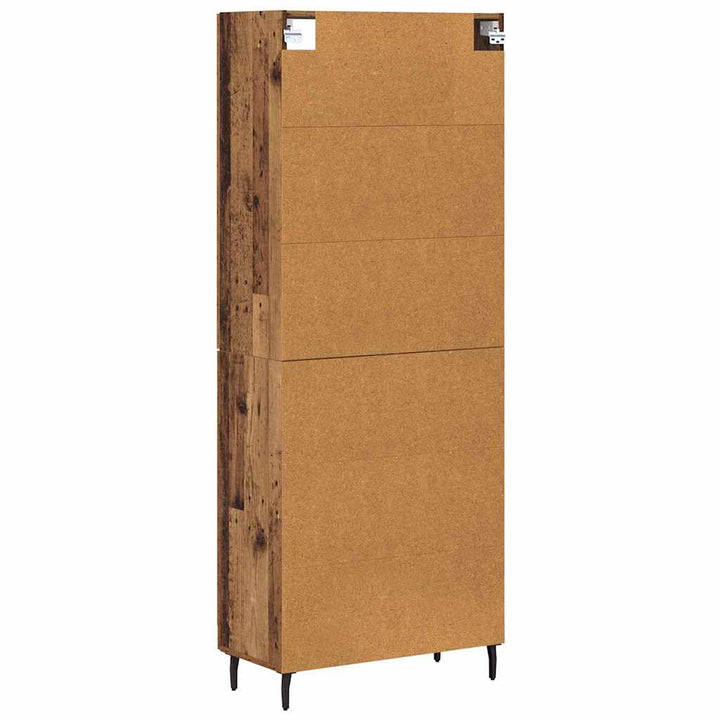 Highboard 2 stk. Gammelt træ 69,5 x 34 x 180 cm Konstrueret træ