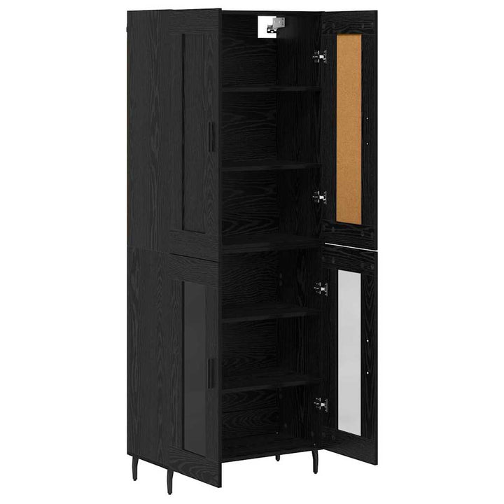 Highboard 2 stk. Sort eg 69,5 x 34 x 180 cm Konstrueret træ