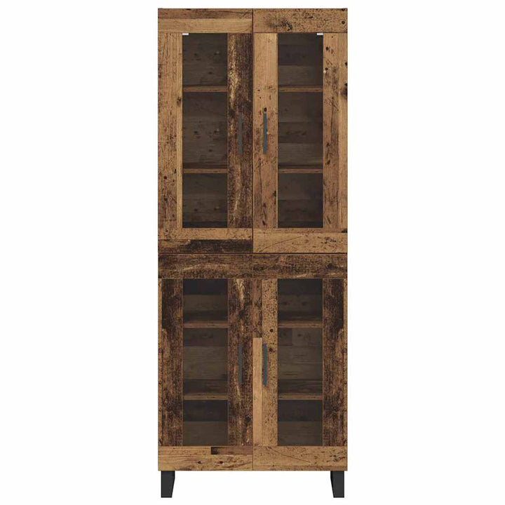 Highboard 2 stk. Gammelt træ 69,5 x 34 x 180 cm Konstrueret træ