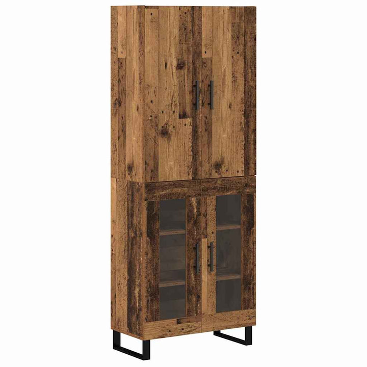 Highboard 2 pcs Gammelt træ 69,5 x 34 x 180 cm