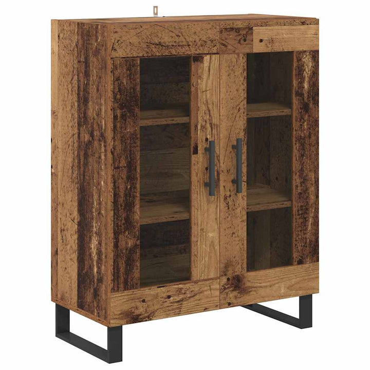 Highboard 2 pcs Gammelt træ 69,5 x 34 x 180 cm