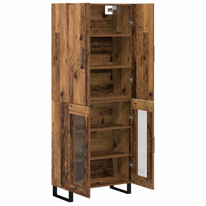 Highboard 2 pcs Gammelt træ 69,5 x 34 x 180 cm