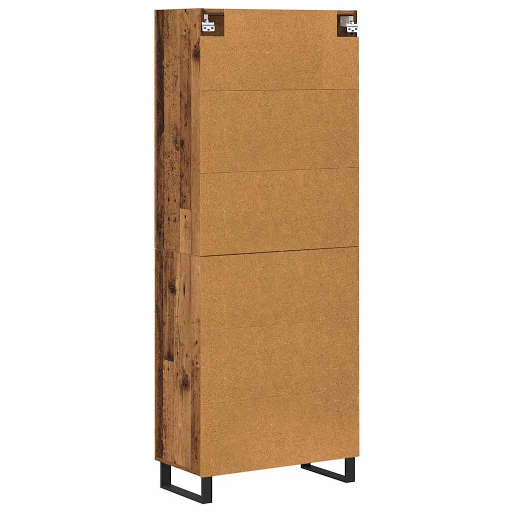 Highboard 2 pcs Gammelt træ 69,5 x 34 x 180 cm