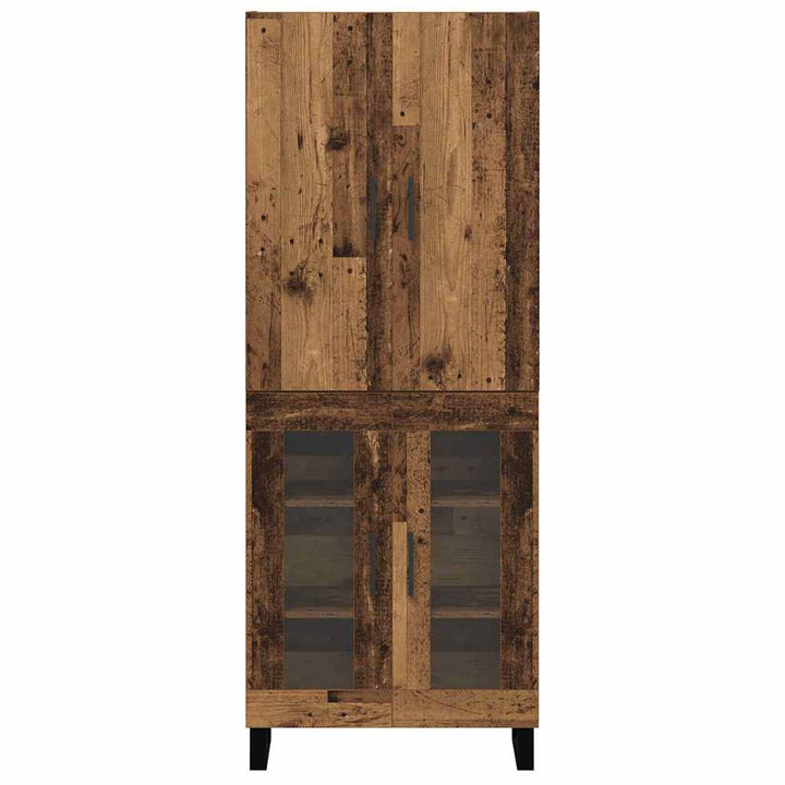 Highboard 2 pcs Gammelt træ 69,5 x 34 x 180 cm