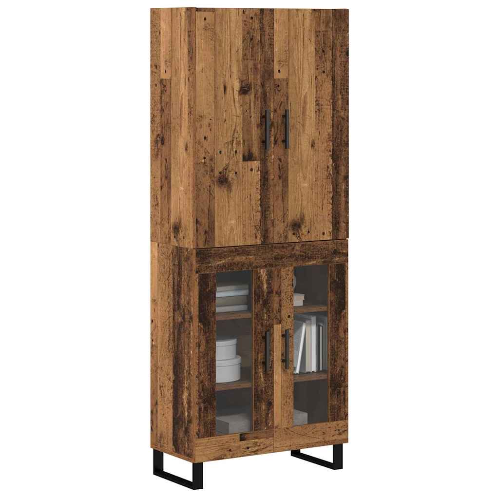 Highboard 2 pcs Gammelt træ 69,5 x 34 x 180 cm