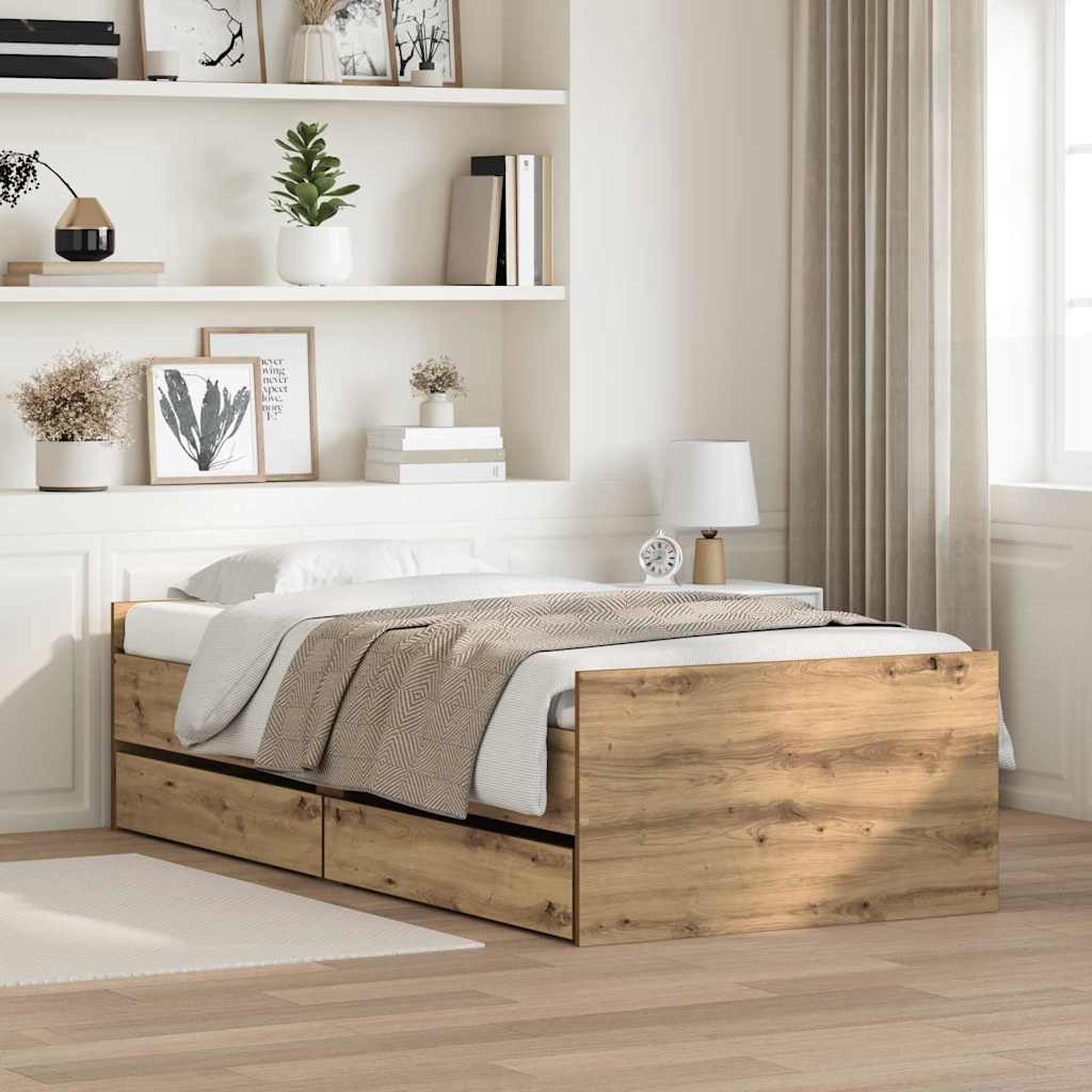 Sengestel Artisan Egetræ 100 x 200 cm Massiv fyrretræ