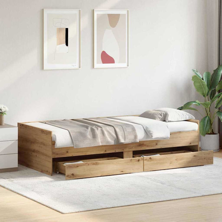Sengestel Artisan Egetræ 100 x 200 cm Massiv fyrretræ