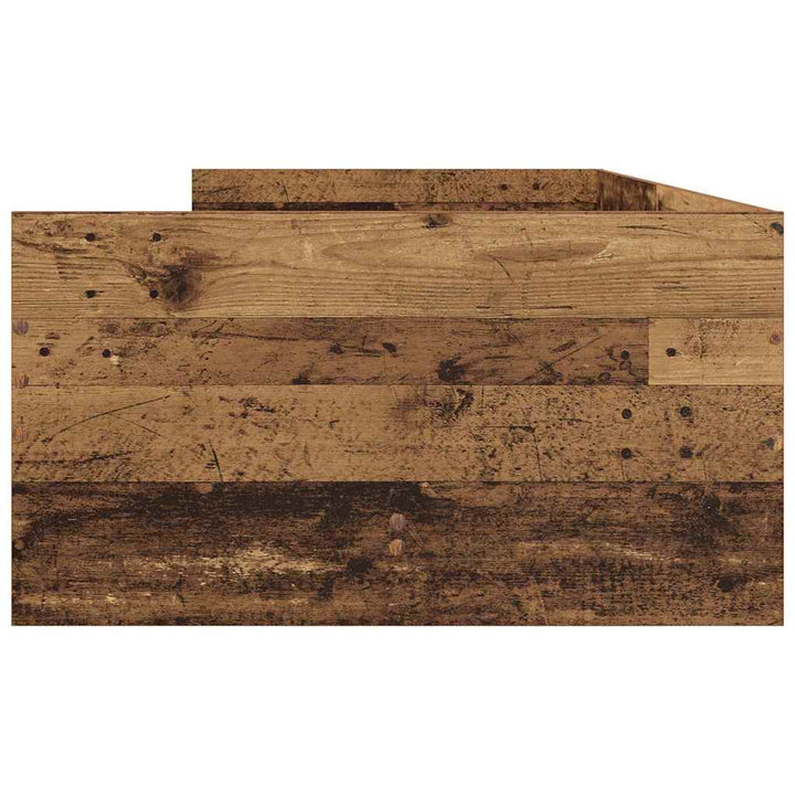 Sengestel med skuffe Gammelt træ 90 x 200 cm Massiv fyrretræ