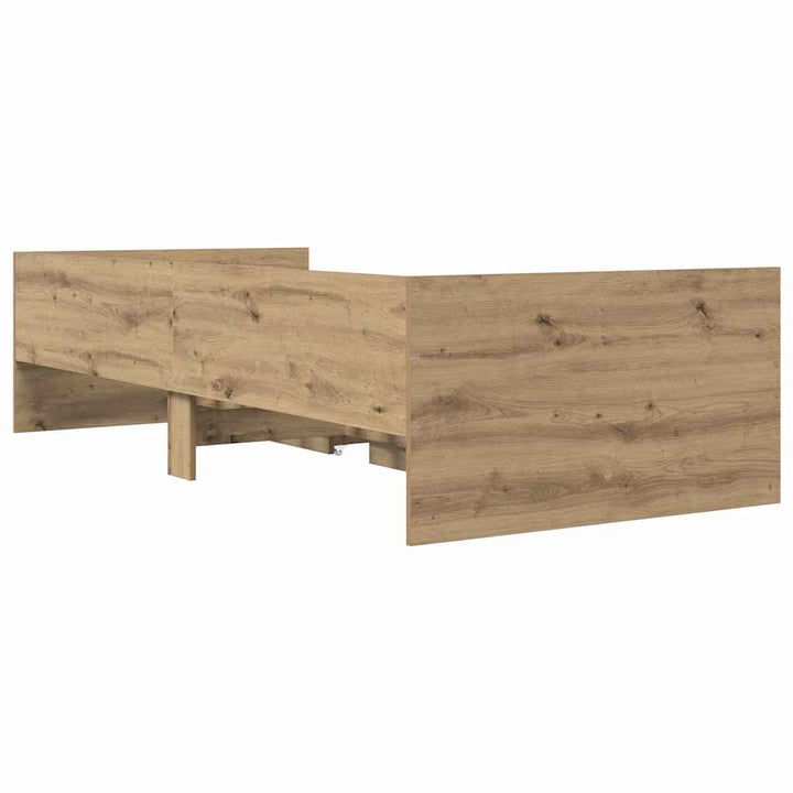 Sengestel med skuffe Artisan Egetræ 90 x 190 cm Massiv fyrretræ