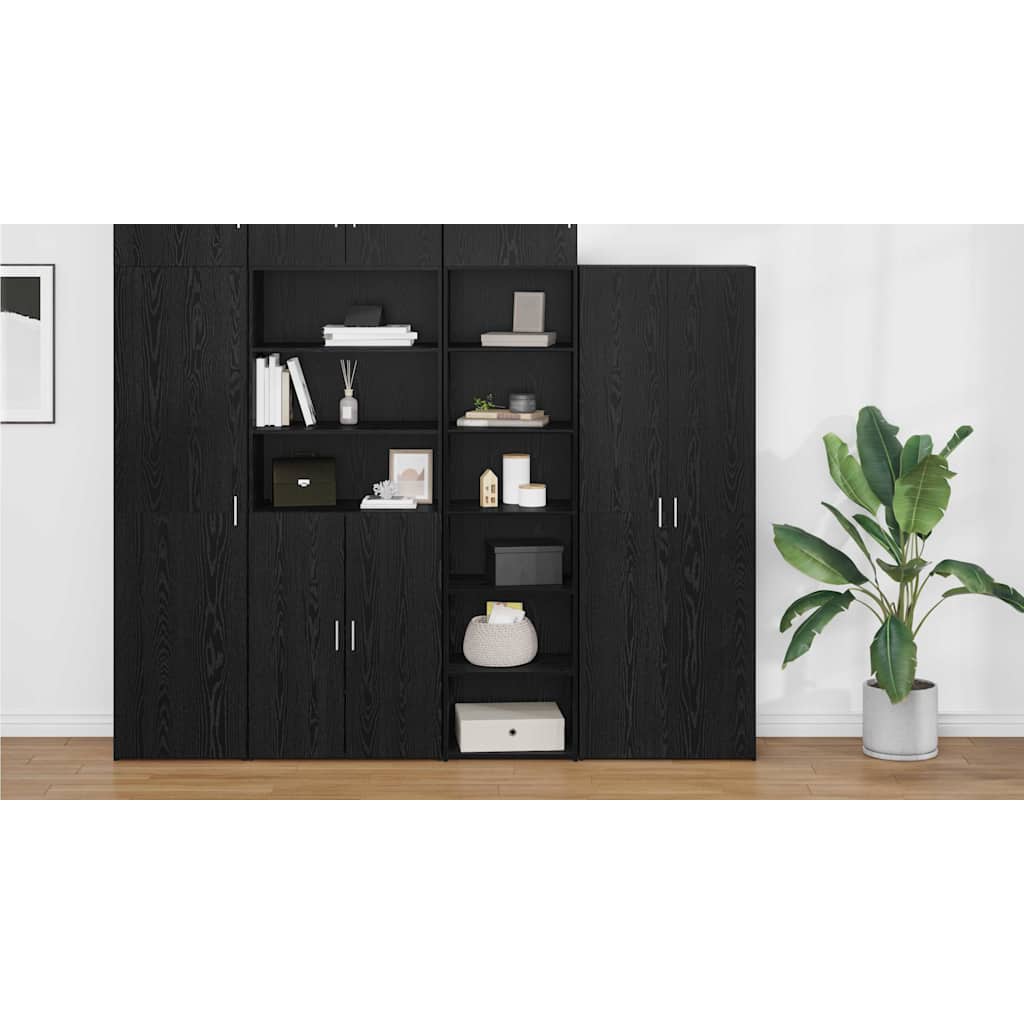 Kabinet Sort eg 50 x 41 x 185 cm Konstrueret træ