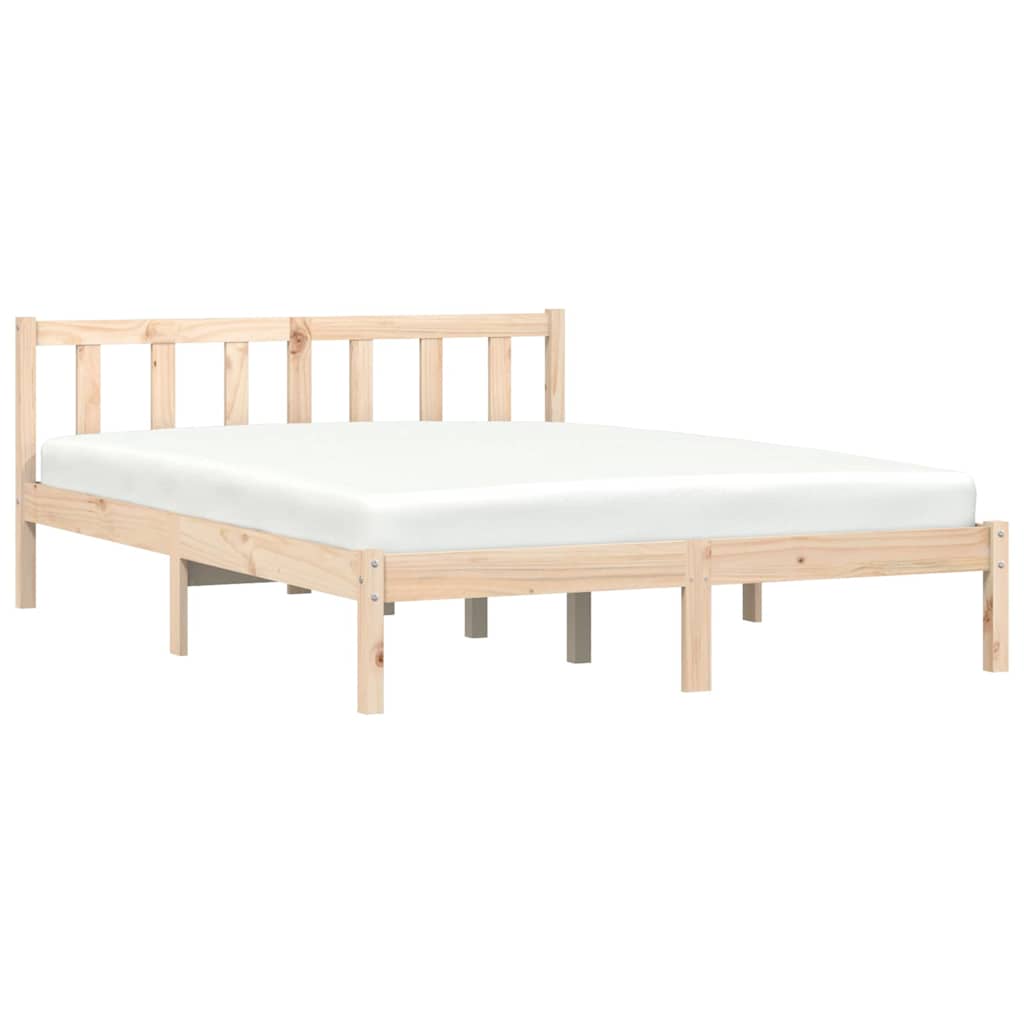 Sengestel Naturfarvet 152 x 203 cm Massivt fyrretræ