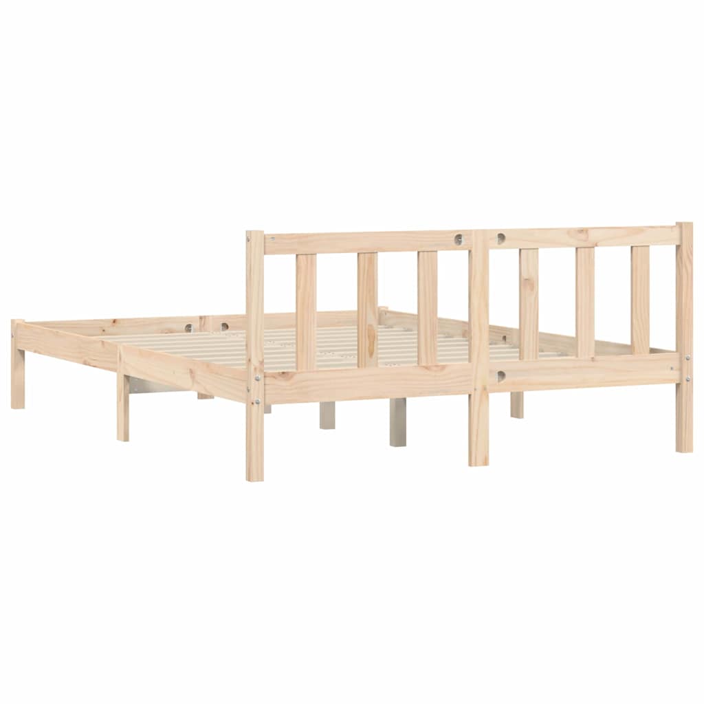 Sengestel Naturfarvet 152 x 203 cm Massivt fyrretræ