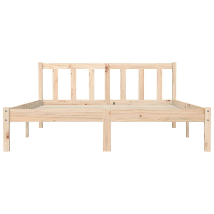 Sengestel Naturfarvet 152 x 203 cm Massivt fyrretræ
