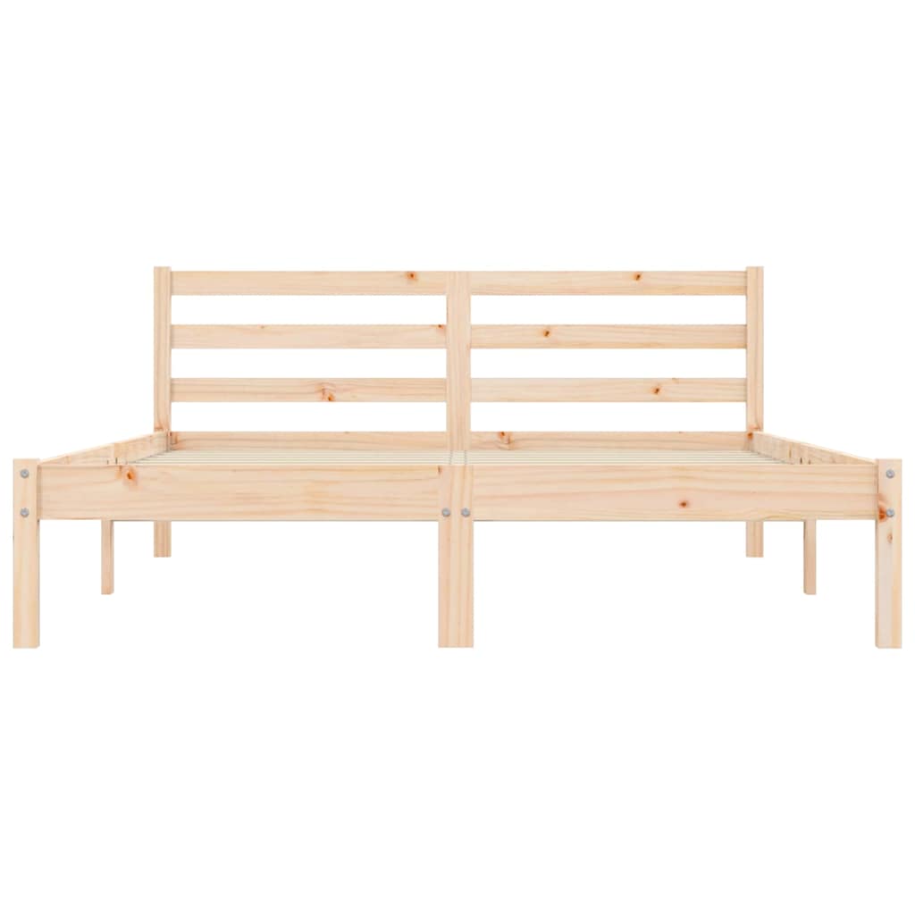 Sengestel Naturfarvet 208,5 x 157,5 x 69,5 cm Massivt fyrretræ