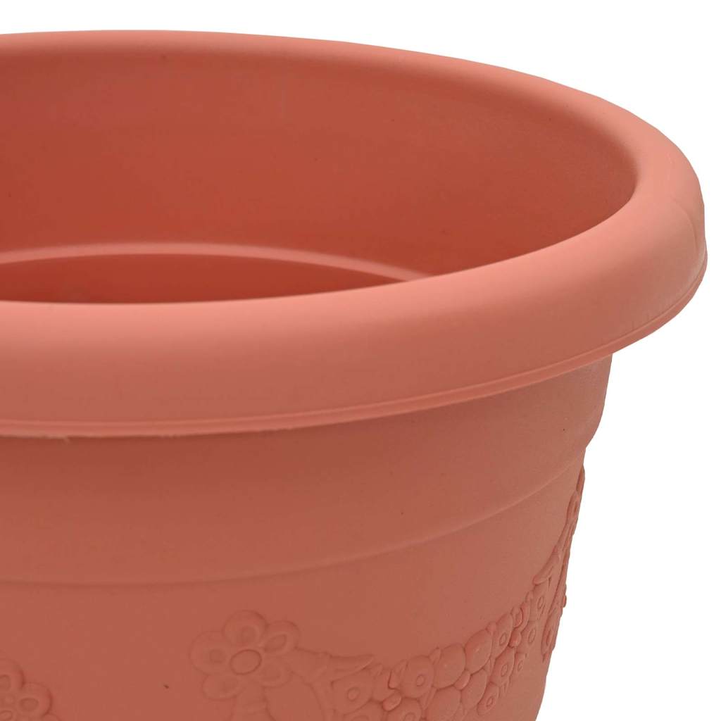 Rund Blomsterpotte 6 pcs Mursten Rød Ø 34 x 28 cm Plastik