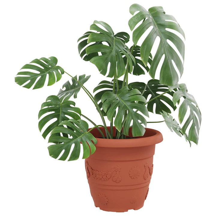 Rund Blomsterpotte 6 pcs Mursten Rød Ø 34 x 28 cm Plastik