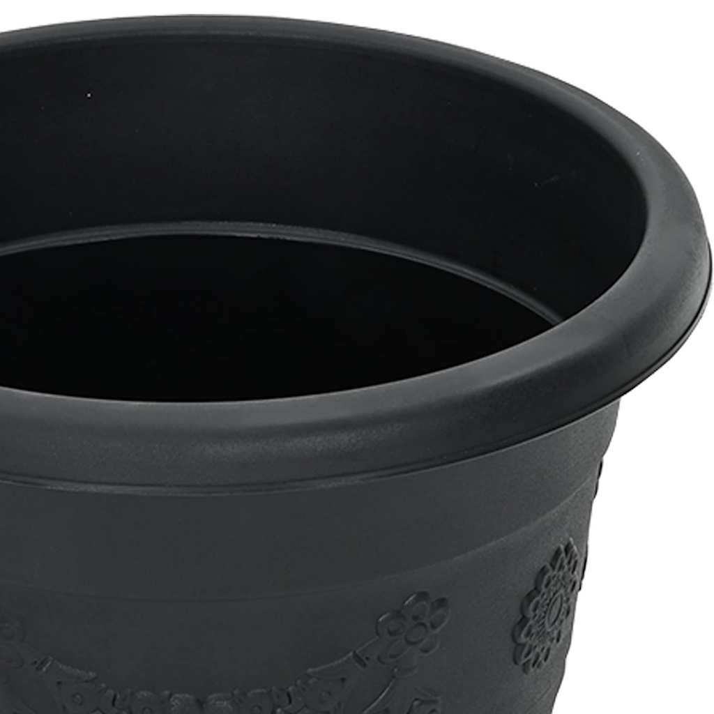 Rund Blomsterpotte 6 pcs Sort Ø 39 x 32 cm Plastik