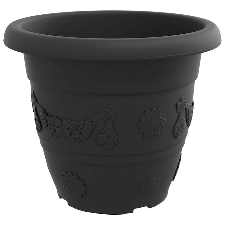 Rund Blomsterpotte 6 pcs Sort Ø 39 x 32 cm Plastik