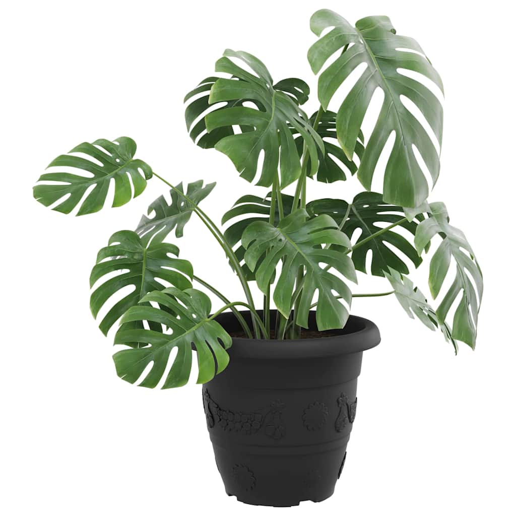 Rund Blomsterpotte 6 pcs Sort Ø 39 x 32 cm Plastik