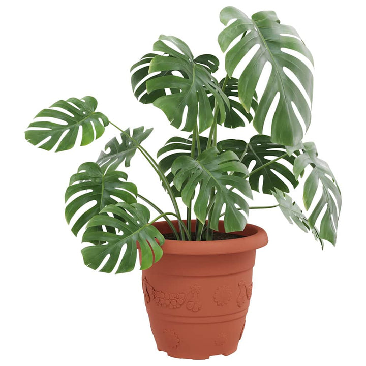 Rund Blomsterpotte 24 pcs Mursten Rød Ø 30 x 25 cm Plastik