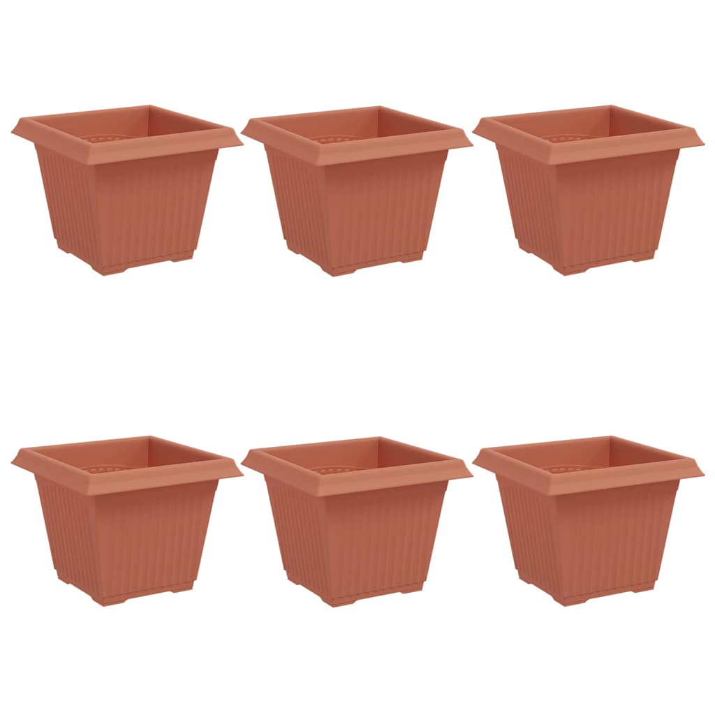 Firkantet Blomsterkrukke 6 pcs Mursten Rød 33 x 33 x 26 cm