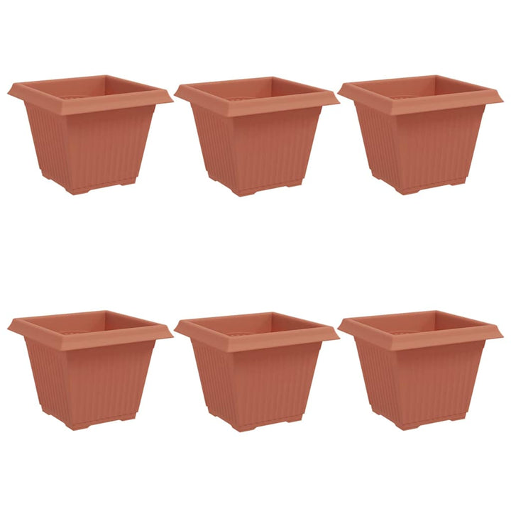 Firkantet Blomsterkrukke 6 pcs Mursten Rød 38 x 38 x 30 cm