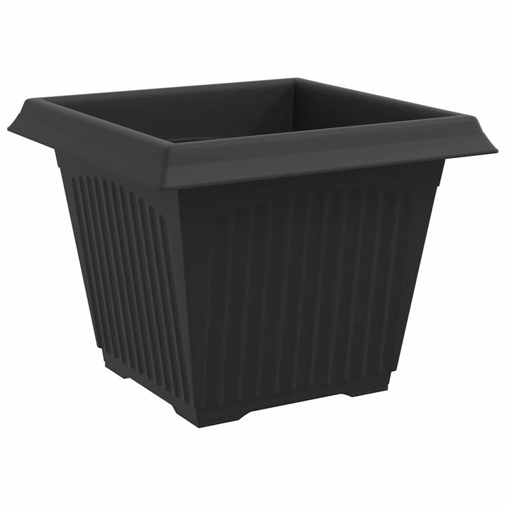 Firkantet Blomsterkrukke 6 pcs Sort 28,5 x 28,5 x 22 cm Plastik