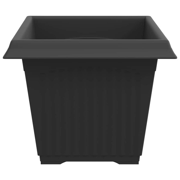 Firkantet Blomsterkrukke 6 pcs Sort 28,5 x 28,5 x 22 cm Plastik
