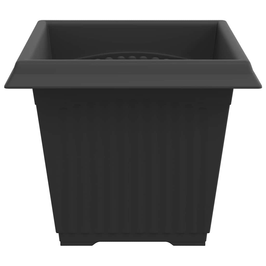 Firkantet Blomsterkrukke 6 pcs Sort 33 x 33 x 26 cm Plastik